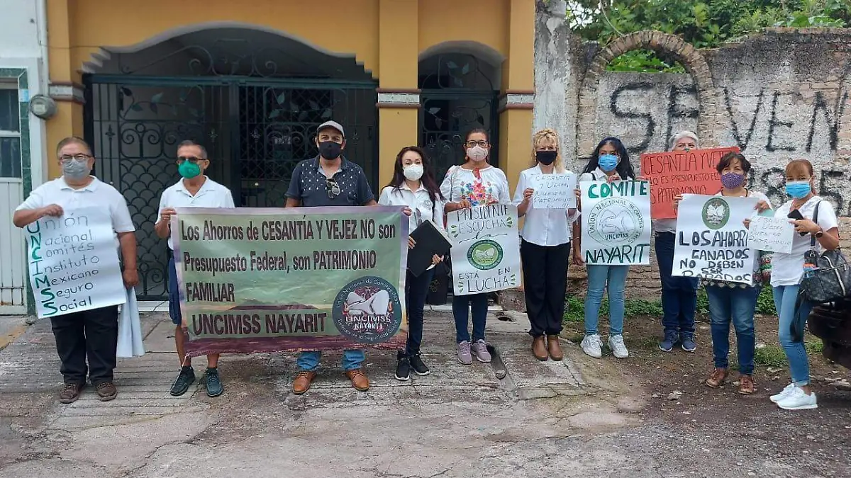 Manifestación jubilados IMSS Nayarit